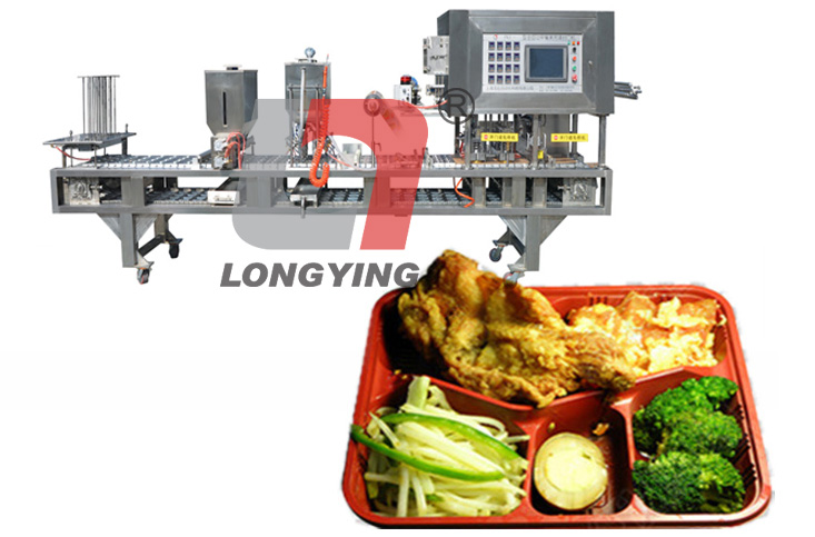 龍應快餐盒灌裝封口機